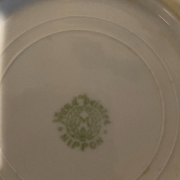 Vintage Hand Painted Nippon Decorative Square Round Bowl With Gold Trim - Picture 9 of 12